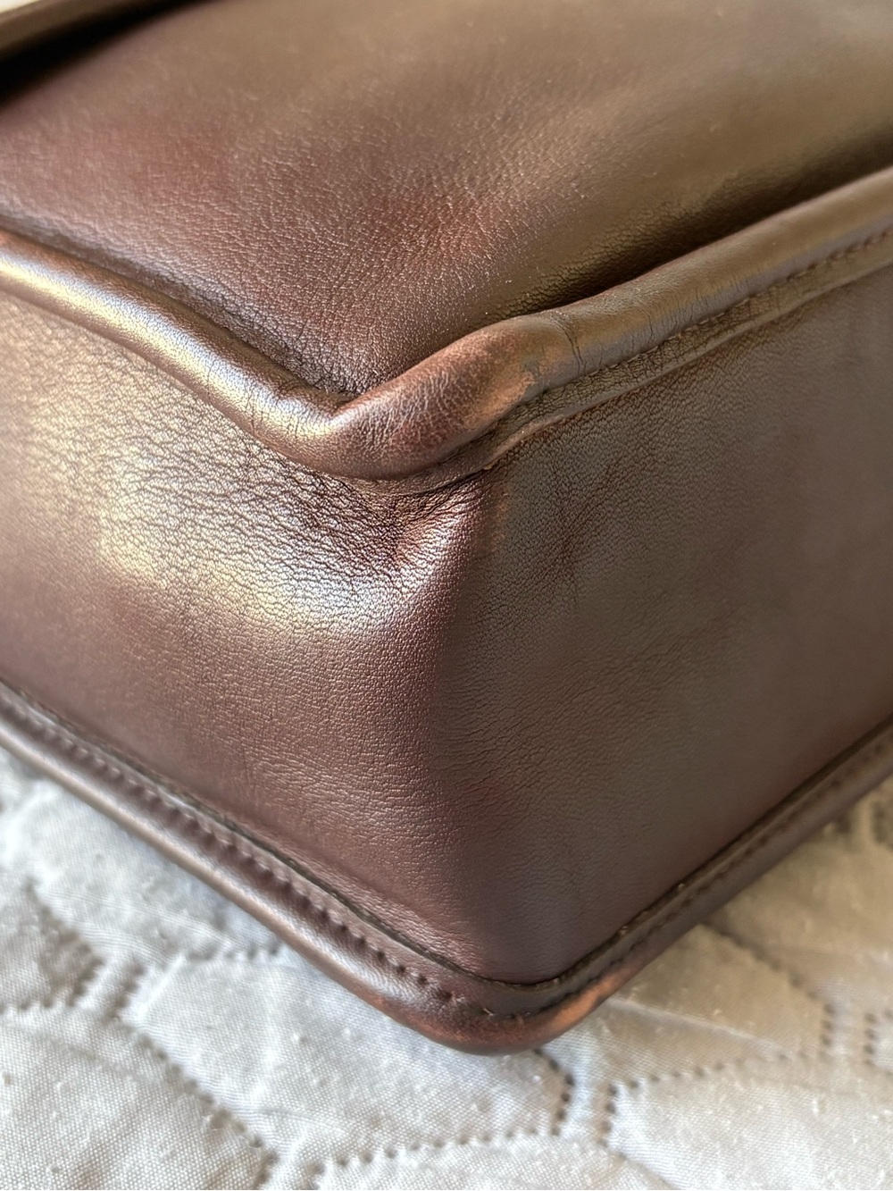 Vintage Coach Willis Mahogany Brown Leather Crossbody Satchel Crossbody - Picture 6 of 16